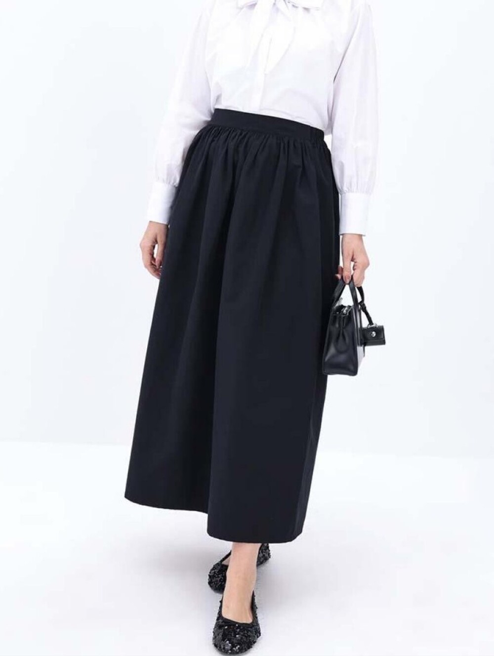 AllDay Women's Maxi Skirt Black EU 42 US Large Boho Gorpcore Whimsigoth Hippie